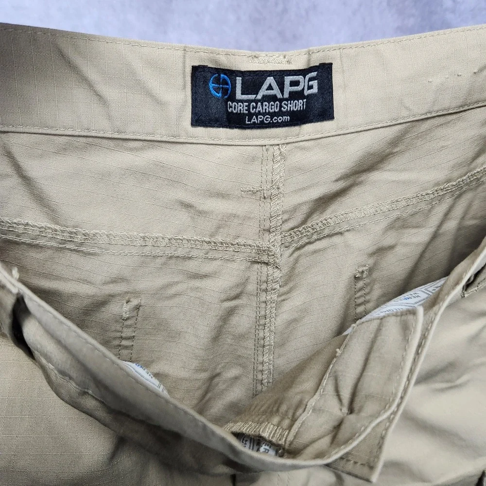 LA Police Gear Men 34 Khaki Core Cargo Tactical Ripstop Shorts BTS8001 LAPG